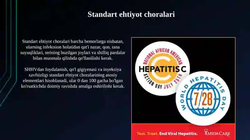 Stomatologik amaliyotda OIV infeksiyasi va virusli hepatitlarning oldini olish choralar 4