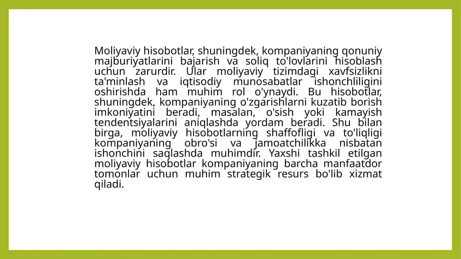 Moliyaviy hisobotning konseptual asoslari 4
