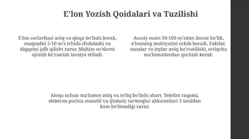 E'lon Ma'lumotnomasi 4
