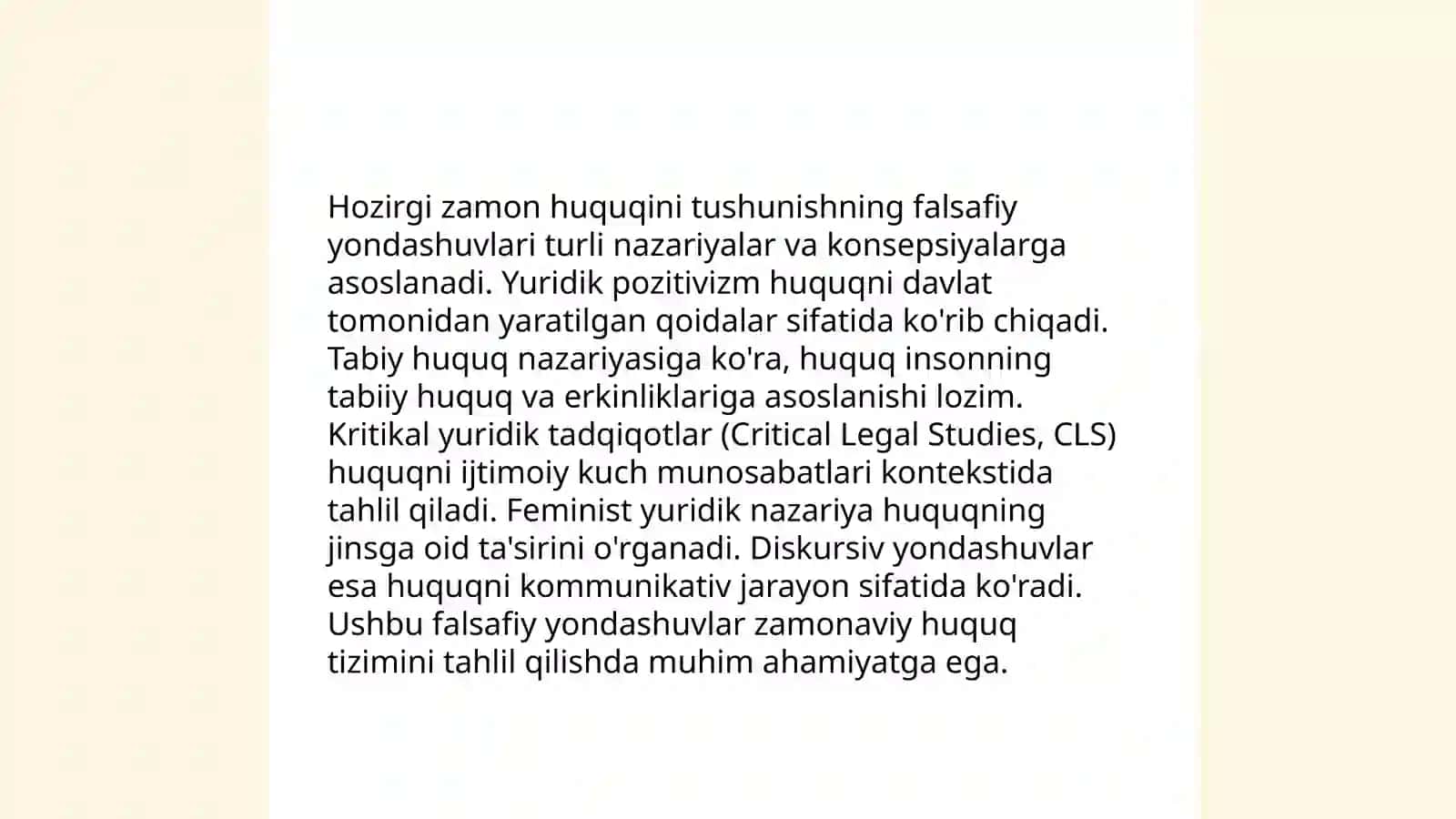 Hozirgi zamon huquqi va uni tushinish yuzasidan turli yondashuvlar 4