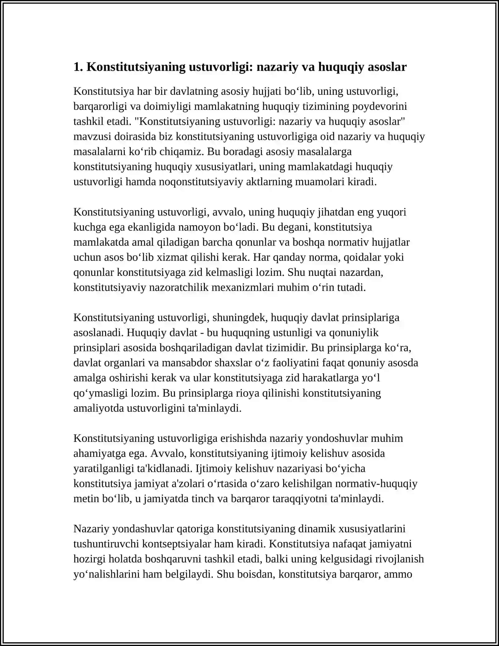 KONSTITUTSIYANING USTUVORLIGI VA UNI AMALGA OSHIRISH MEHANIZMLARI 4