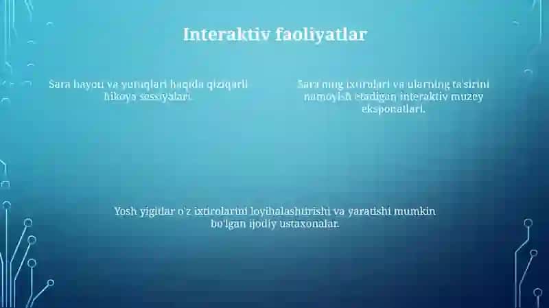 Eng Sara ilmiy-ijodiy meros namunalarini yoshlarga sodda VA tushunarli tarzda yetkazish uslublari bo'yicha takliflar 4