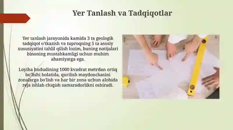 Alohida bino va inshootlar qurilishini tashkil etish va taqvimiy rejalash 4