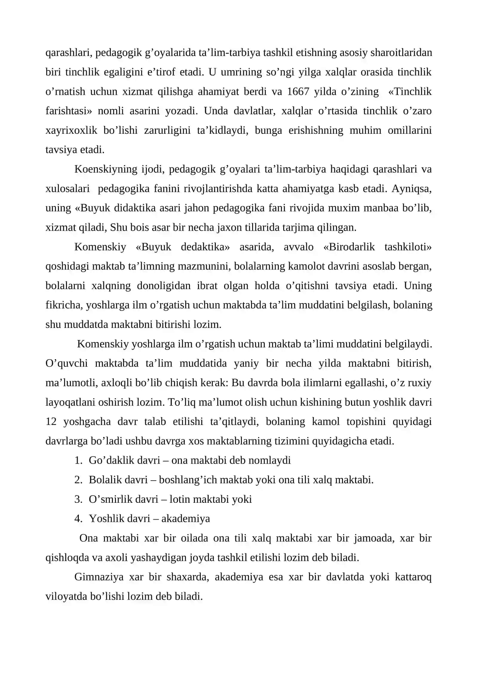 Yan Amos Komenskiyning pedagogik qarashlari va pedagogik faoliyati 4