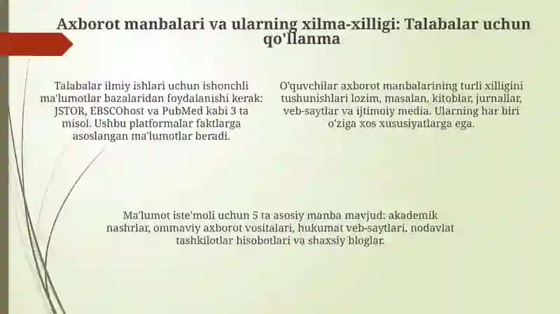 Talabalar orasida axborot iste'moli madaniyatining shakillanishi 4