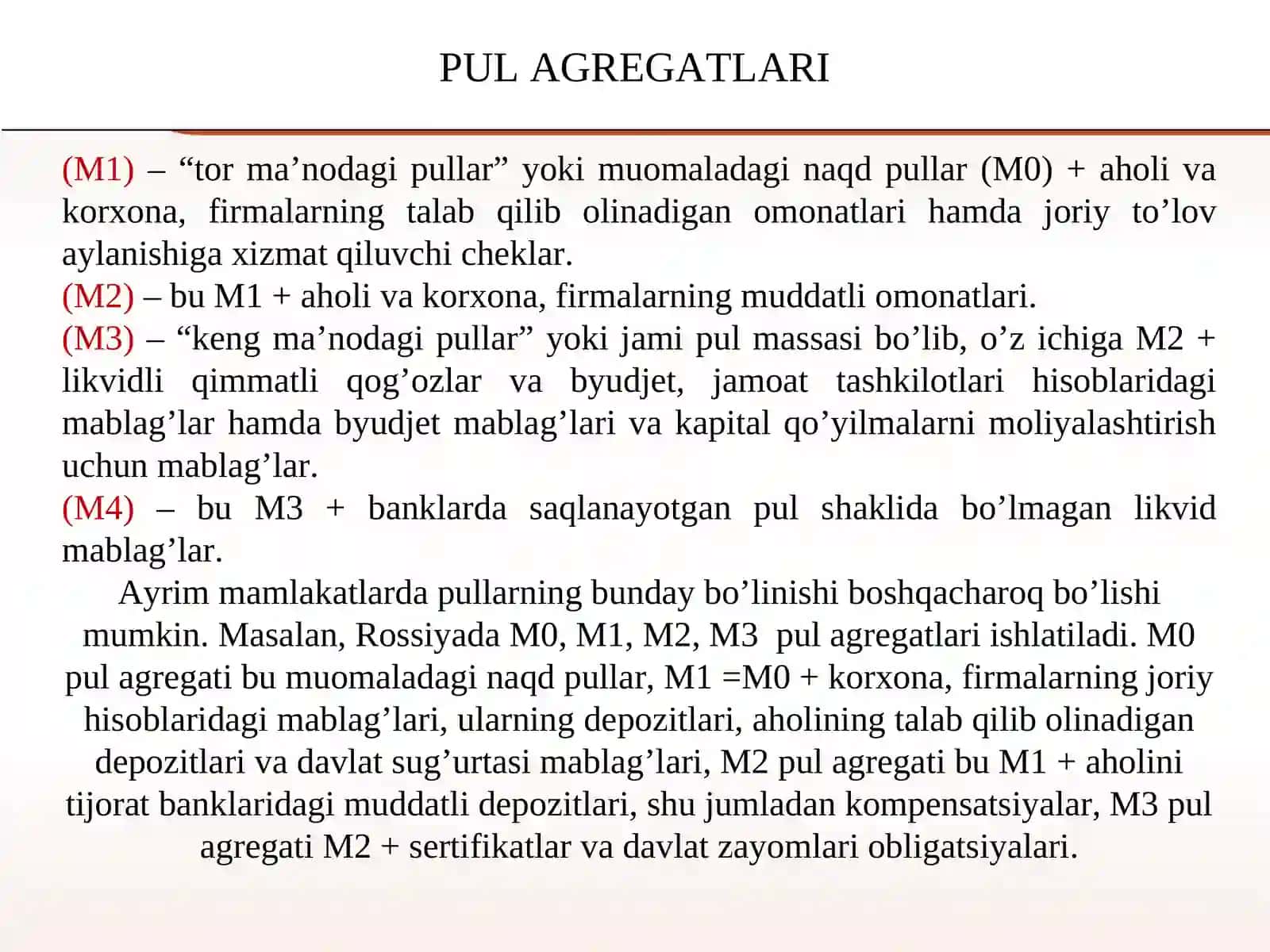Bank tizimi. Pul-kredit siyosati 4