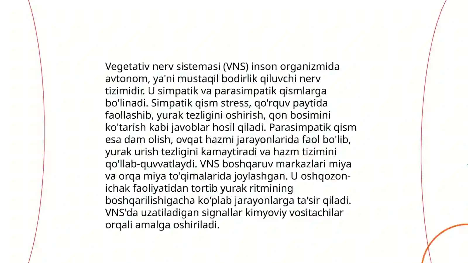 Vegetativ nerv sistemasi faoliyatini o'rganish 4