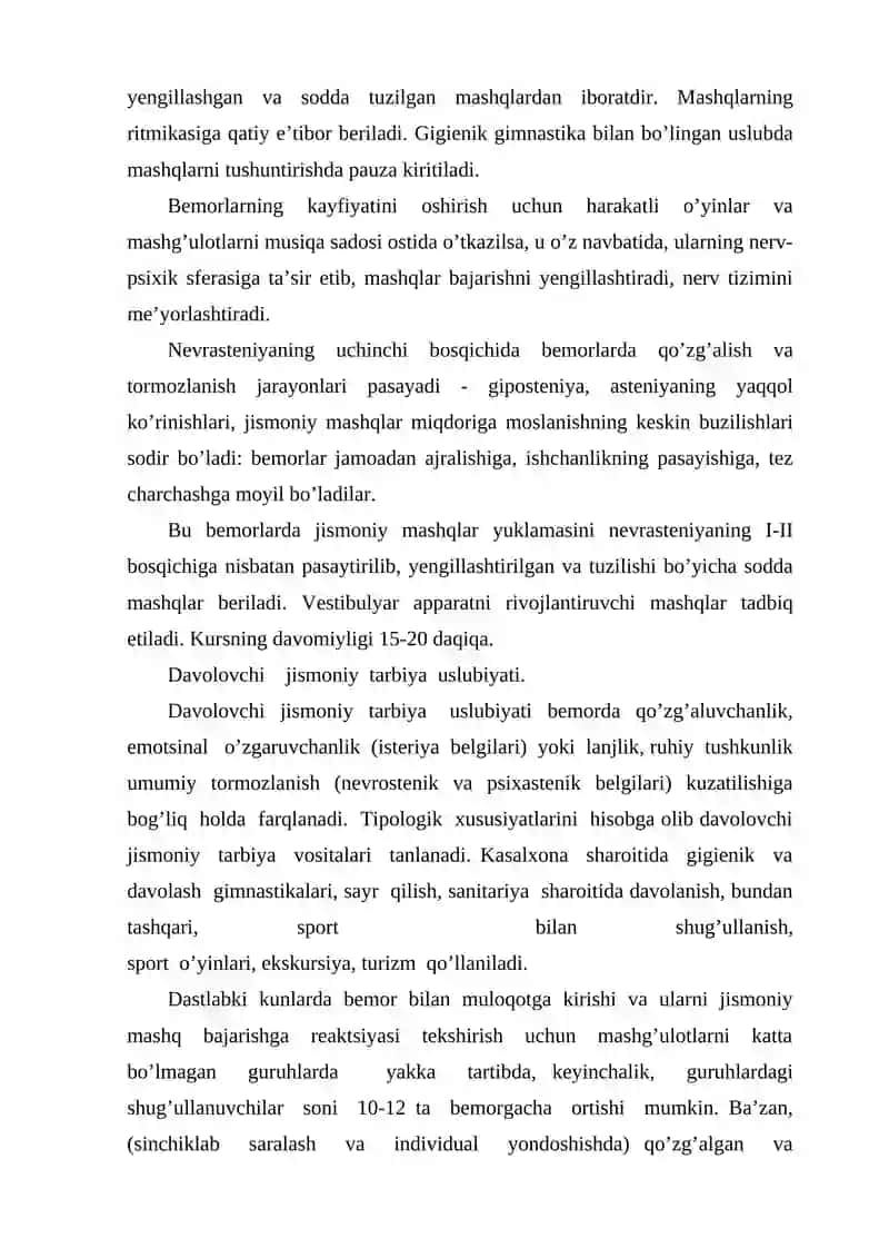 Sport tibbiyoti va reabilitasiya fanidan 6-semester uchun Amaliy mashg‘ulot № 4 4