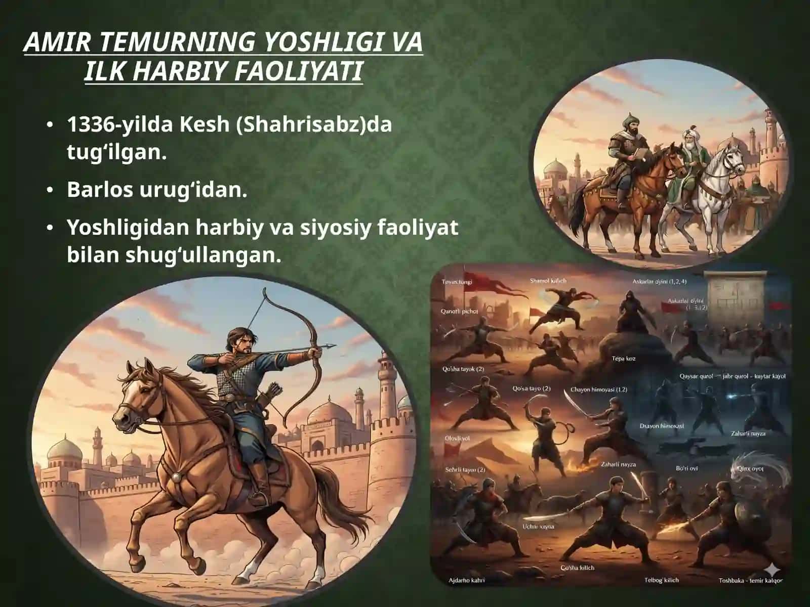 Amir Temurning siyosiy maydonga chiqishi 4