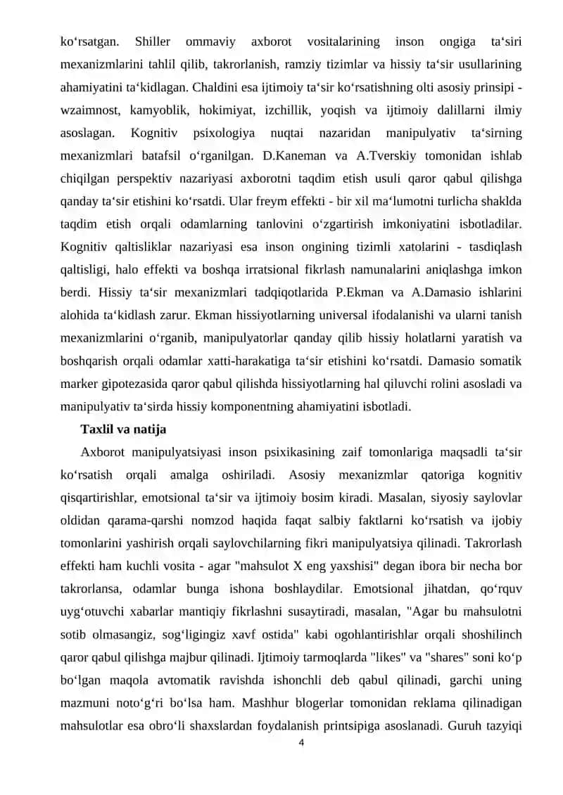 Axborot manipulyatsiyasining psixologik mexanizmlari 4