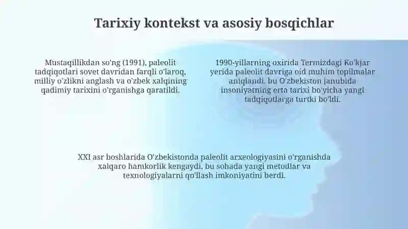 Mustaqilik davri Davridagi Paleolit Arxeologiyasi 4