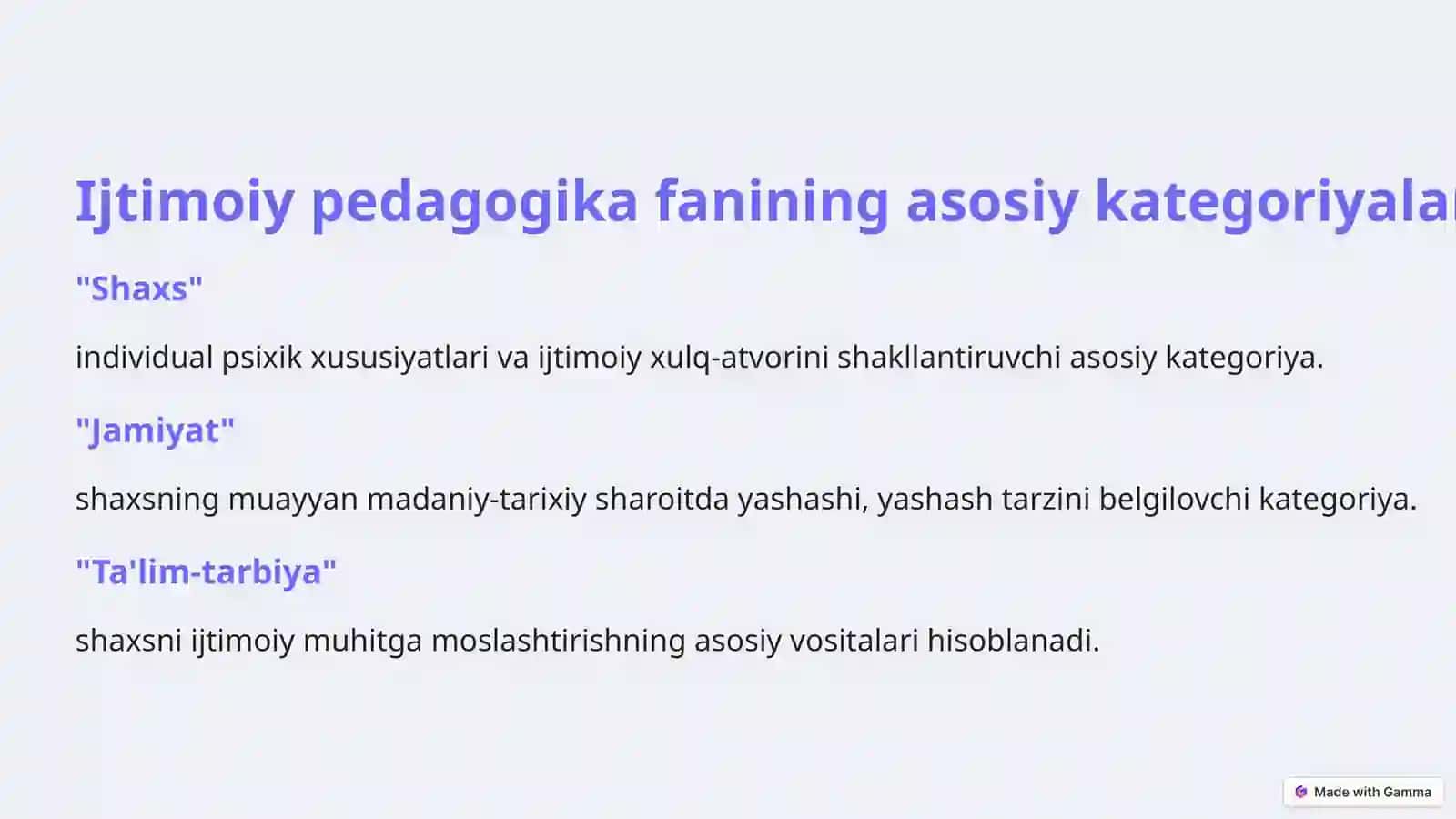 Ijtimoiy pedagogika fanining kategoriyalari va tamoyillari 4