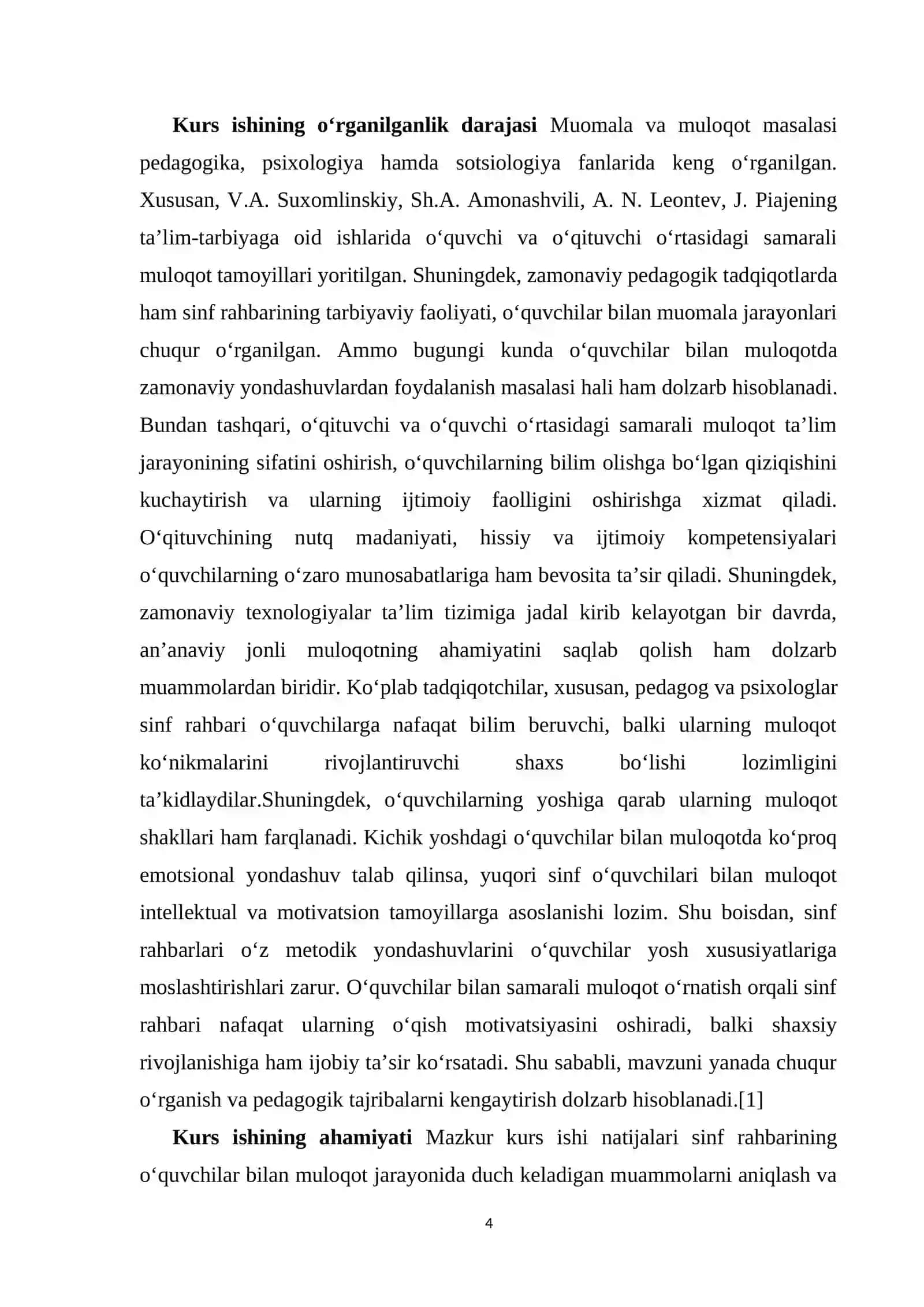 Sinf rahbarining tarbiyalanuvchilar bilan muomala va muloqoti 4