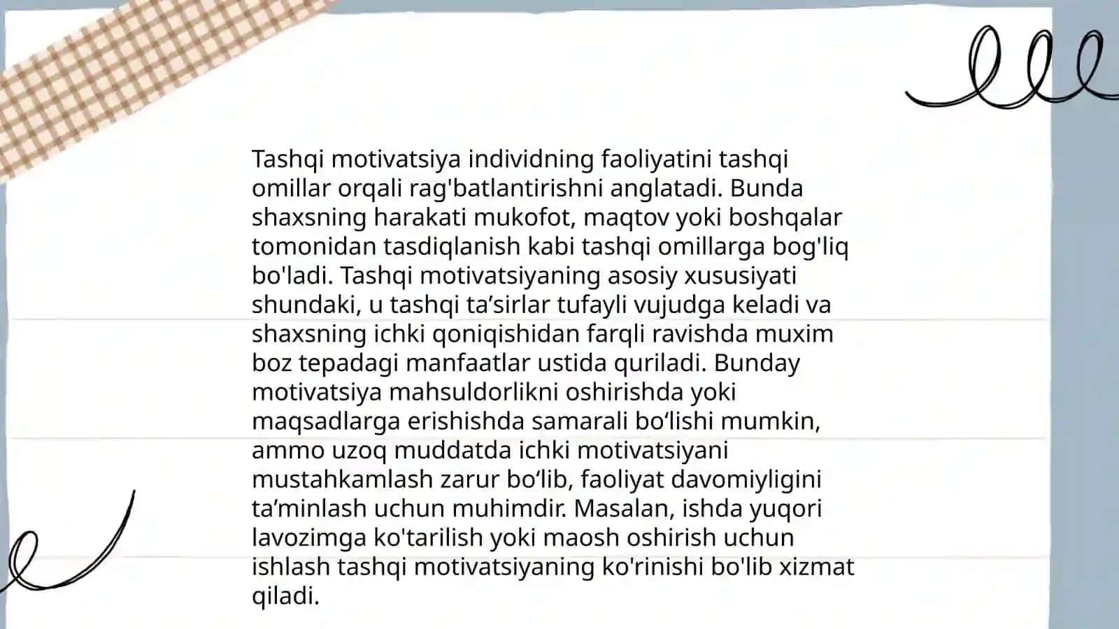 Ichki va tashqi motivasiyalarning umumiy tavsifi 4