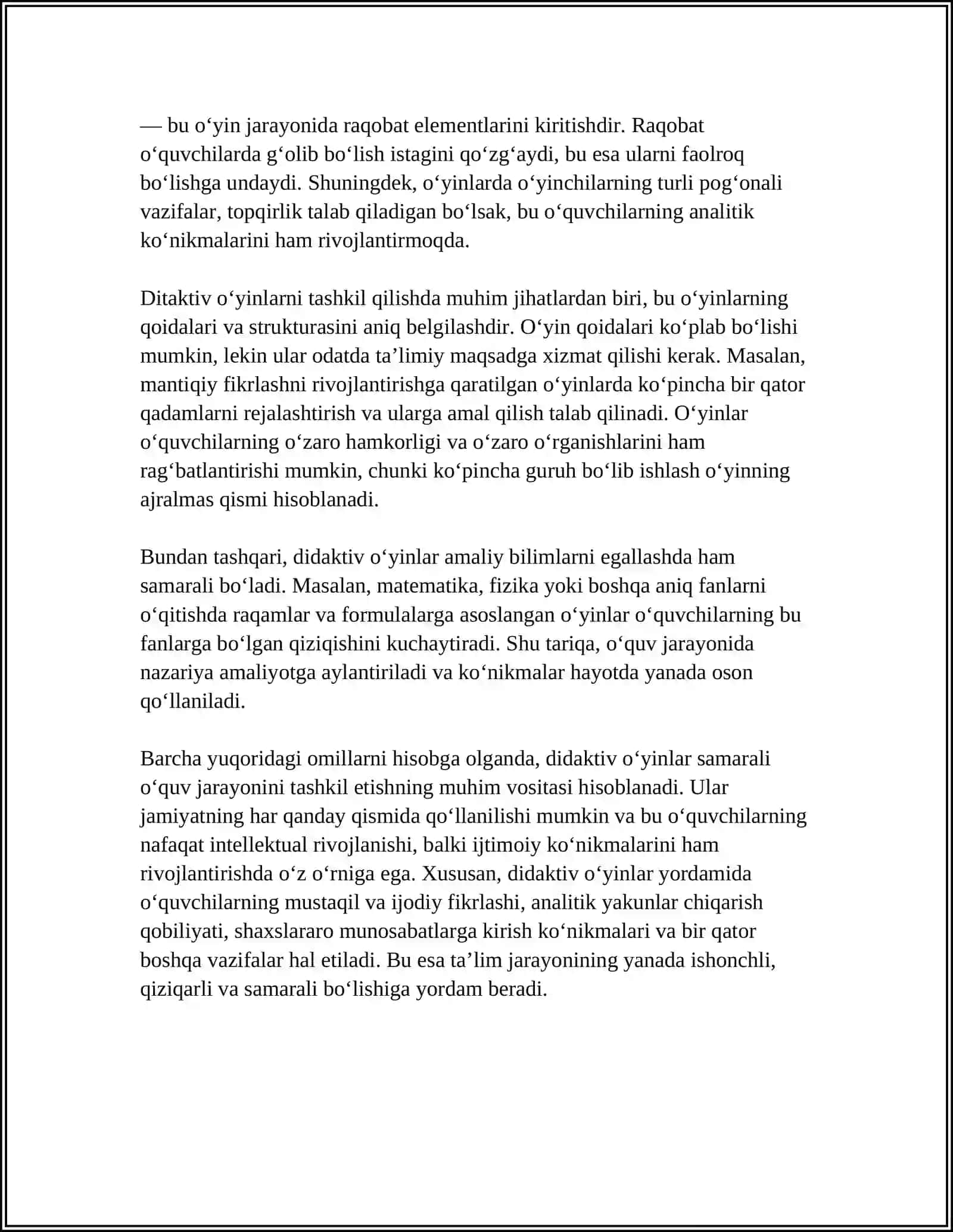 Ditaktiv oʻyin 4