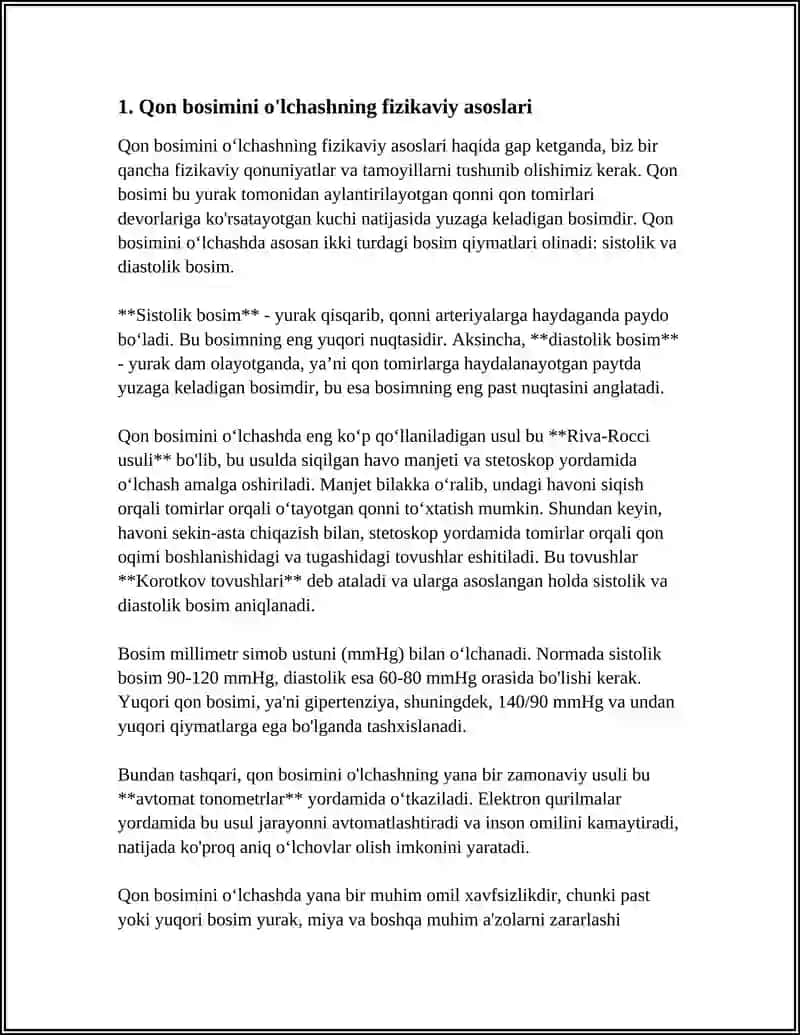 N.KARATKOV USULIDA QON BOSIMINI O'LCHASHDA FIZIKAVIY ASOSLARNI O'RGANISH 4