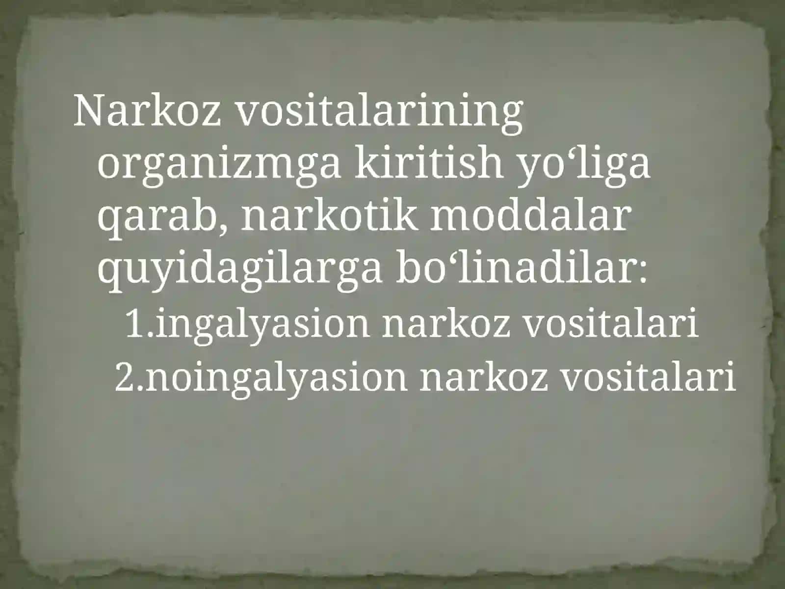 Narkoz vositalari. Etil spirti. Uxlatuvchi vositalar. Alkogolizm va uning asoratlari 4