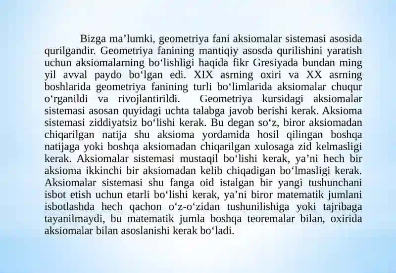 Maktabda geometriya (planimetriya) fanini o‘qitishning o‘ziga xos xususiyatlari 4