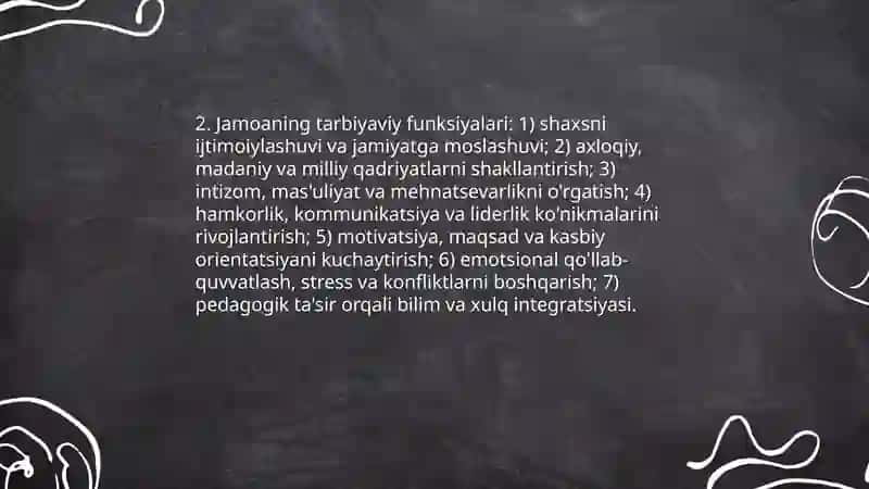 Jamoa tarbiya obyekti va subyekti sifatida 4