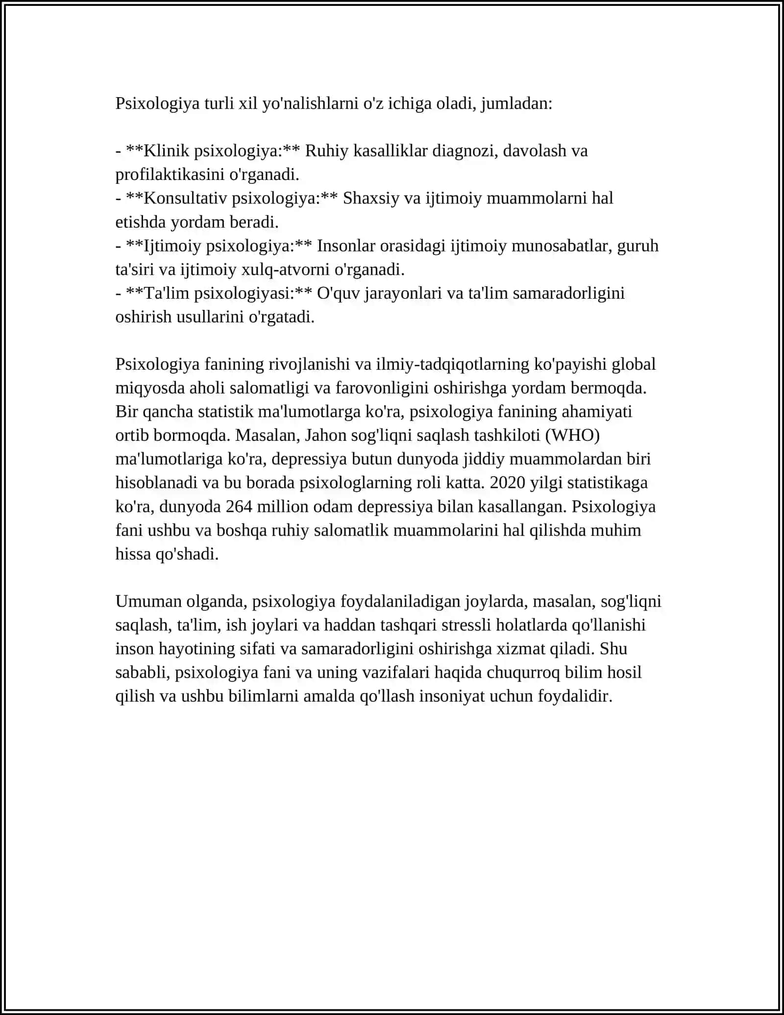 UMUMIY PSIXOLOGIYA FANIDAN TOPSHIRIQLAR 4