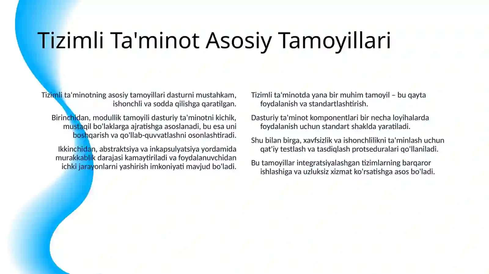 TIZIMLI VA AMALIY DASTURIY TA'MINOTNING RIVOJLANISH TENDENSIYALARI 4