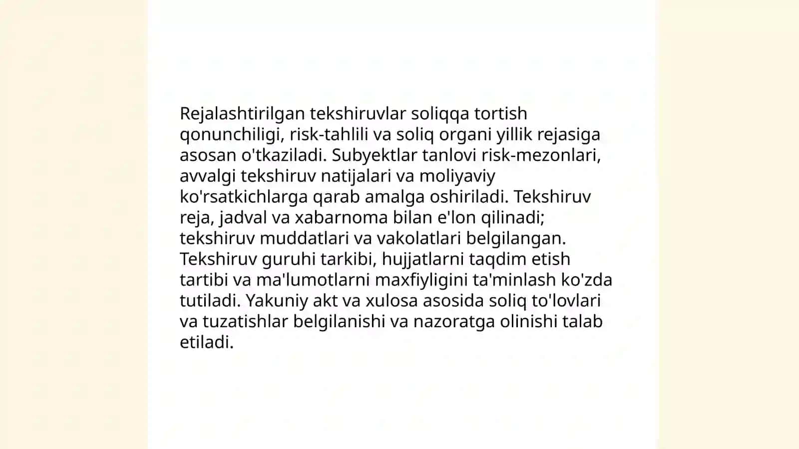 Soliq tekshiruvi turlari va ularni tashkil qilish 4