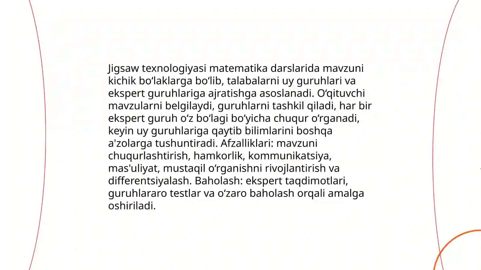 Matematika turkumidagi fanlarni oʻqitishda foydalaniladigan ta'lim texnologiyalari 4