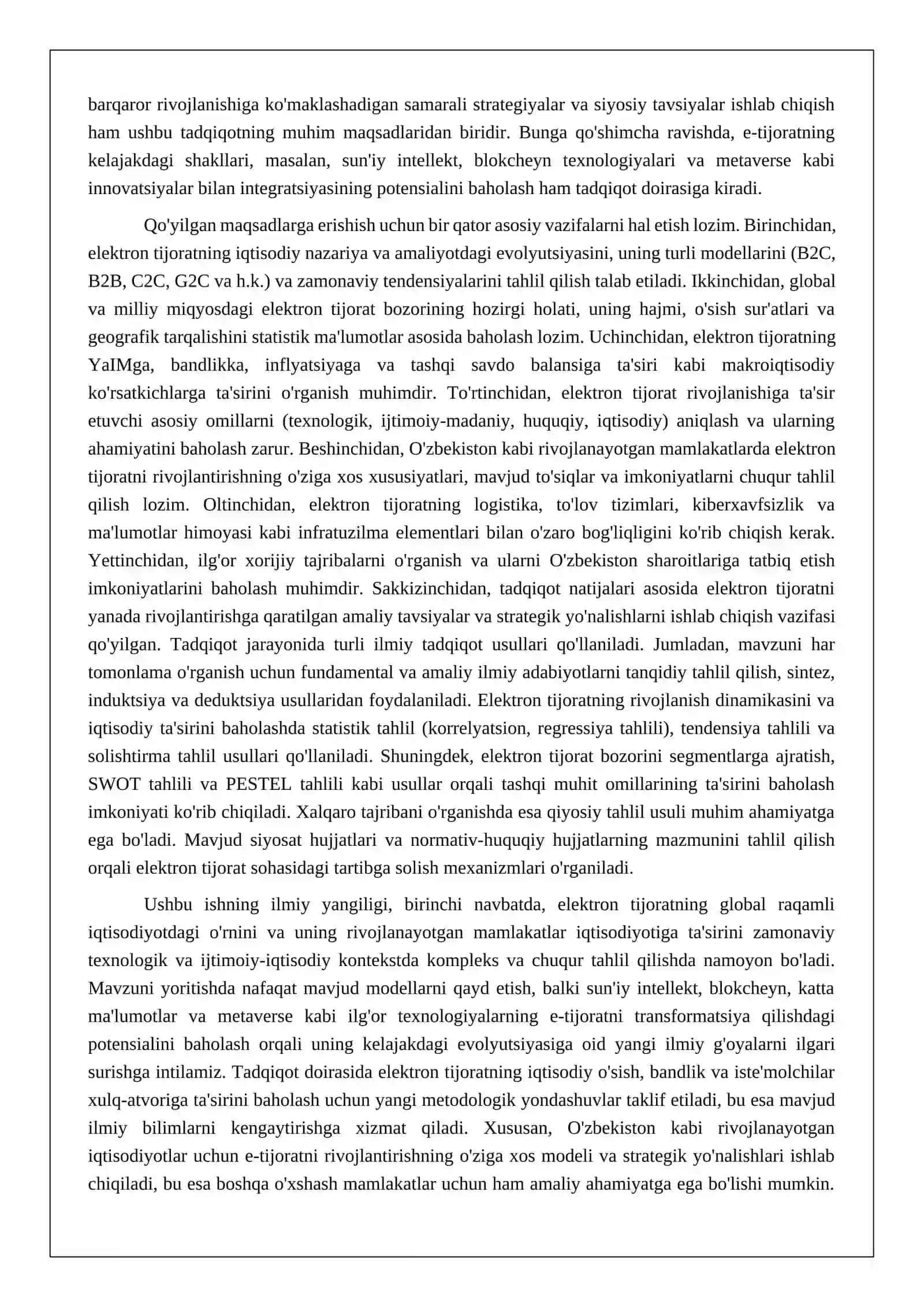 ELEKTRON TIJORAT VA UNING IQTISODIYOTDAGI O'RNI 4