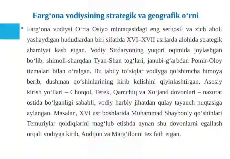 XVI–XVII asrda Farg‘ona vodiysining ma’muriy-hududiy tuzilishi va boshqaruv tizimi 4