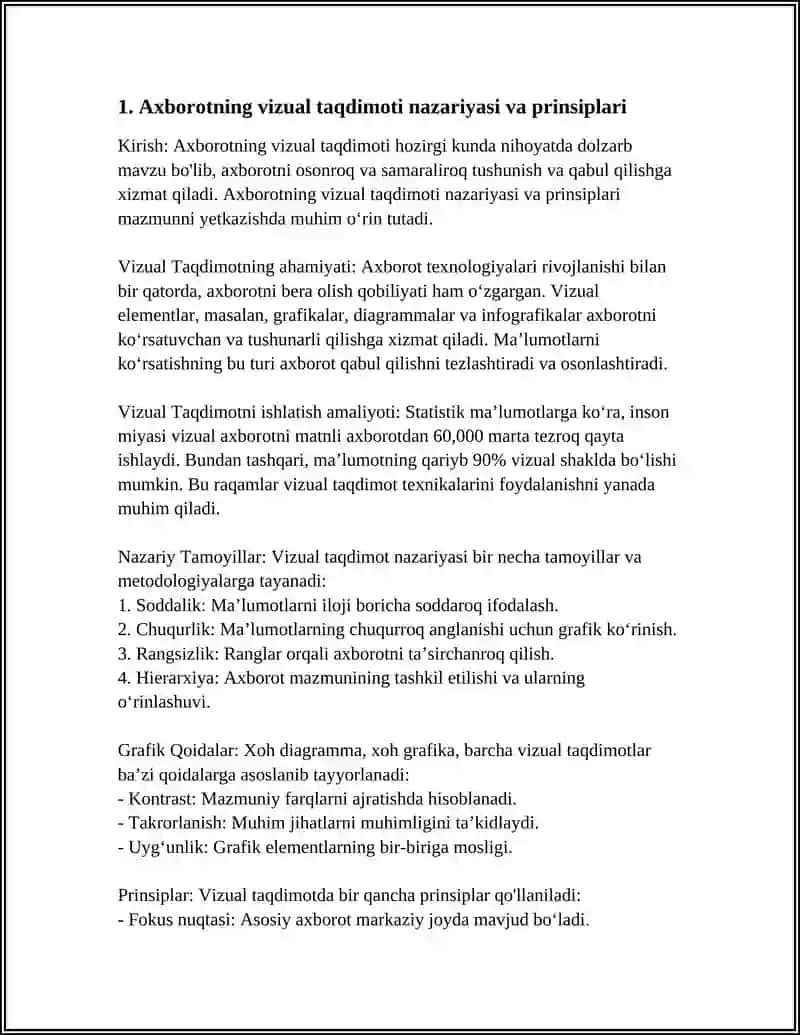 MEDIA VOSITALARIDA AXBORATNING VIZUAL TAQDIMOTI 4