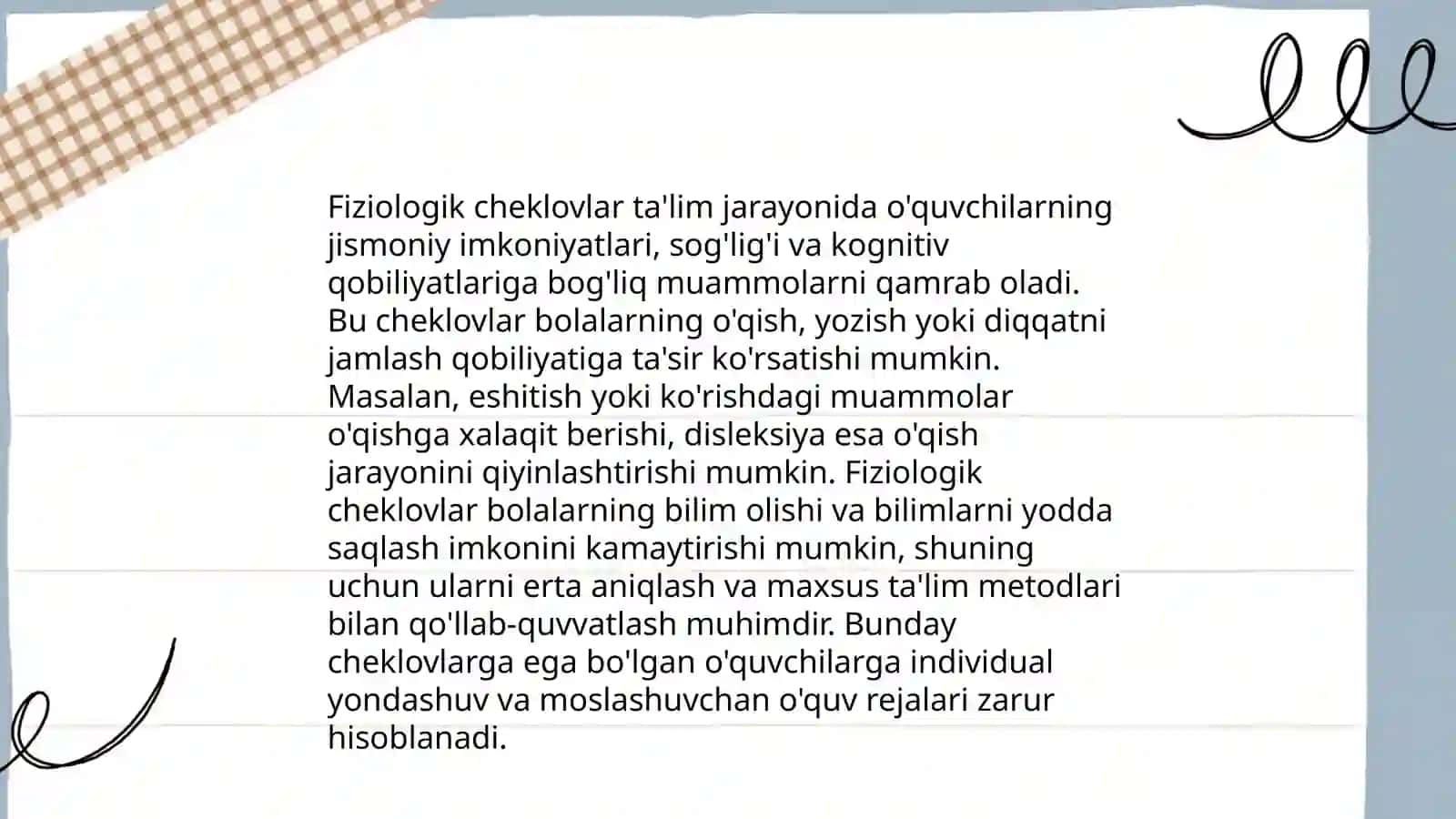 Imkoniyati cheklangan bolalarni samarali inklyuziv ta'lim olishning asosiy shartlari 4