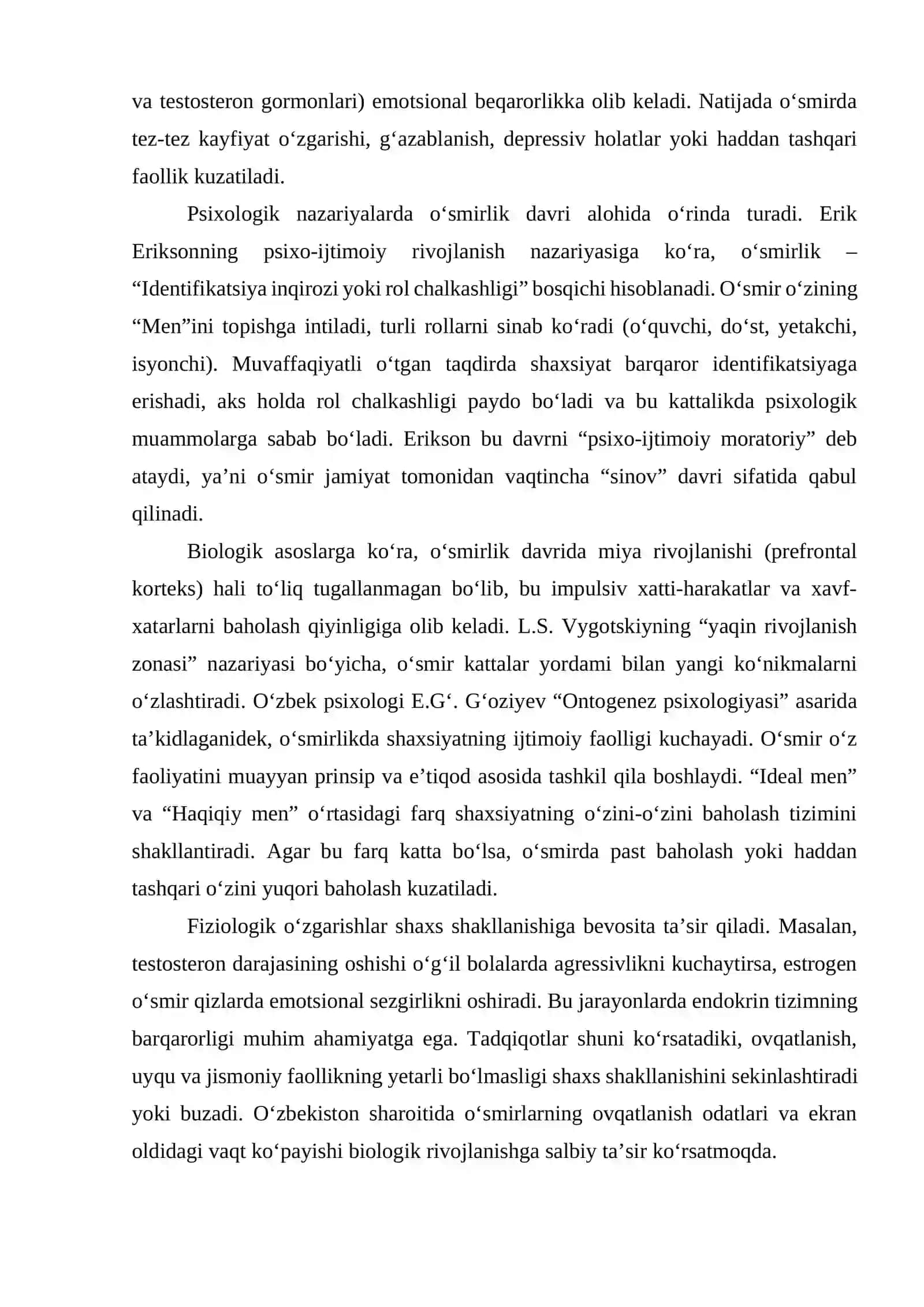 O‘smirlik davrida shaxsning shakllanishi 4