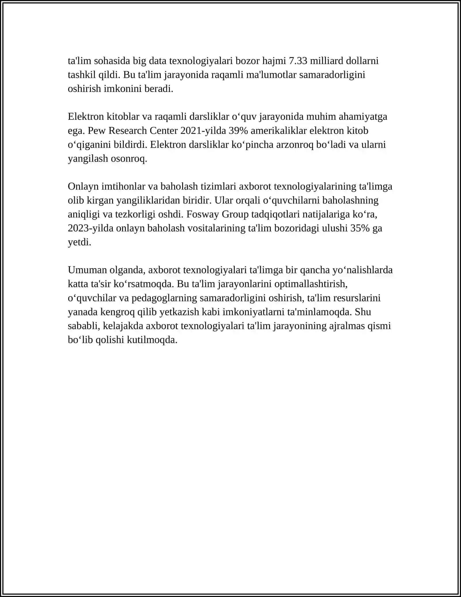 TABIATSHUNOSLIK FANIDA TASAVVUR VA TUSHUNCHALARNI SHAKLLANTIRISHDA AXBOROT TEXNOLOGIYALARIDAN FOYDALANISH 4