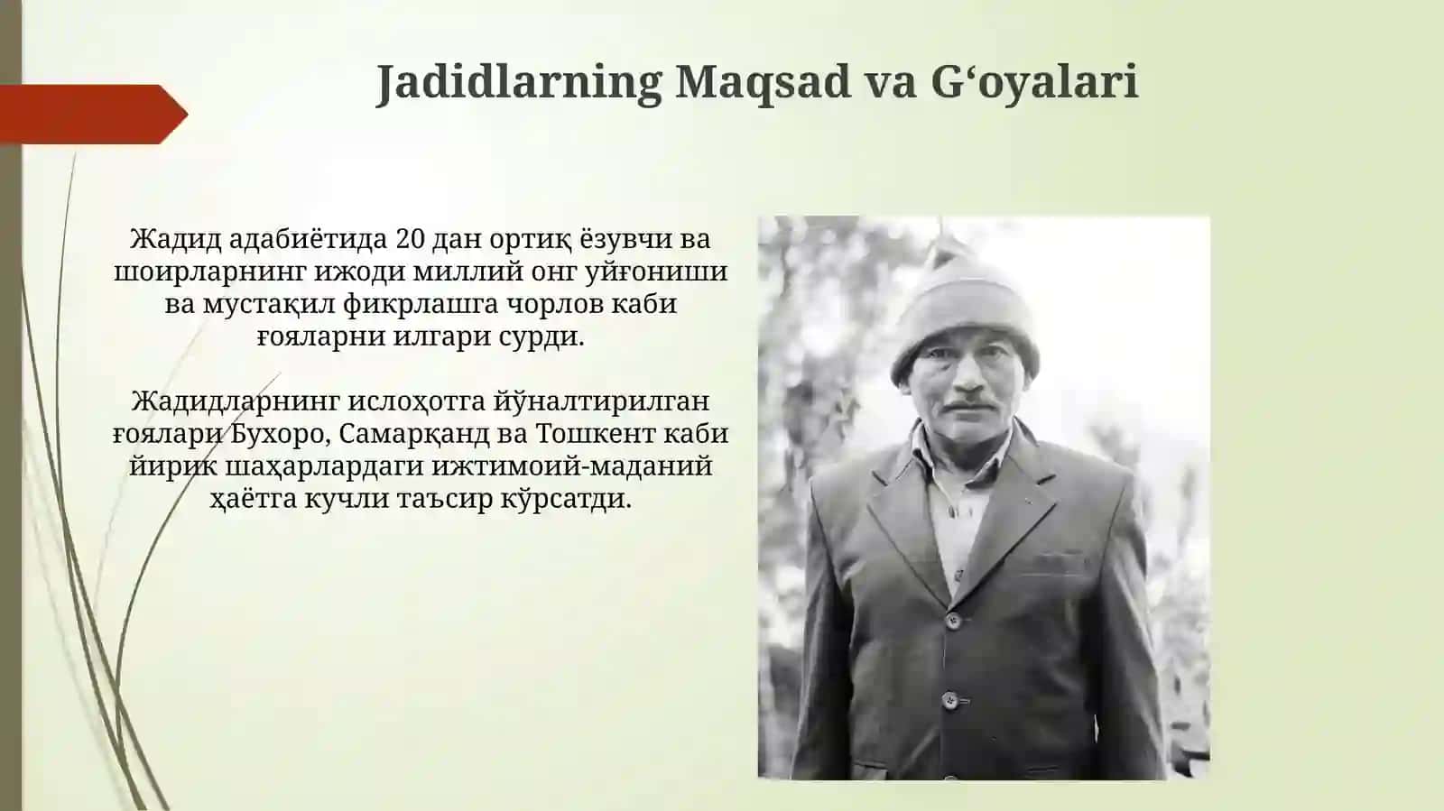 Jadidchilik adabiyotining hozirgi oʻzbek adabiyotida tutgan ahamiyati 4