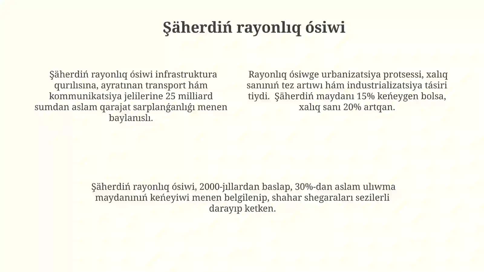 Qala qurılısı kompoziciasiniñ rawajlanıwı hám qalanıñ aymaqlıq õsiwi 4