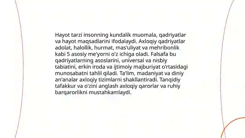 Falsafa hayot tarzi va dunyoni bilish tarzi 4