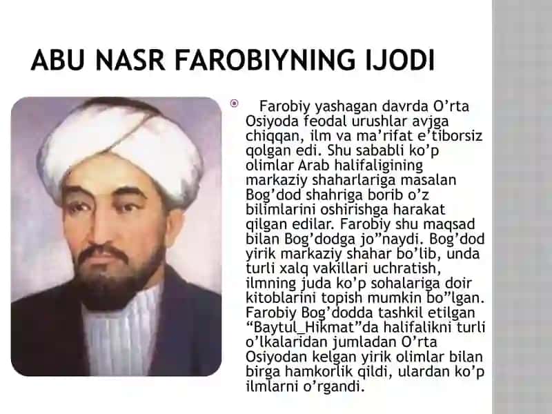Bilim va odob — jamiyat yuragi(Abu Nasr Farobiy) 4