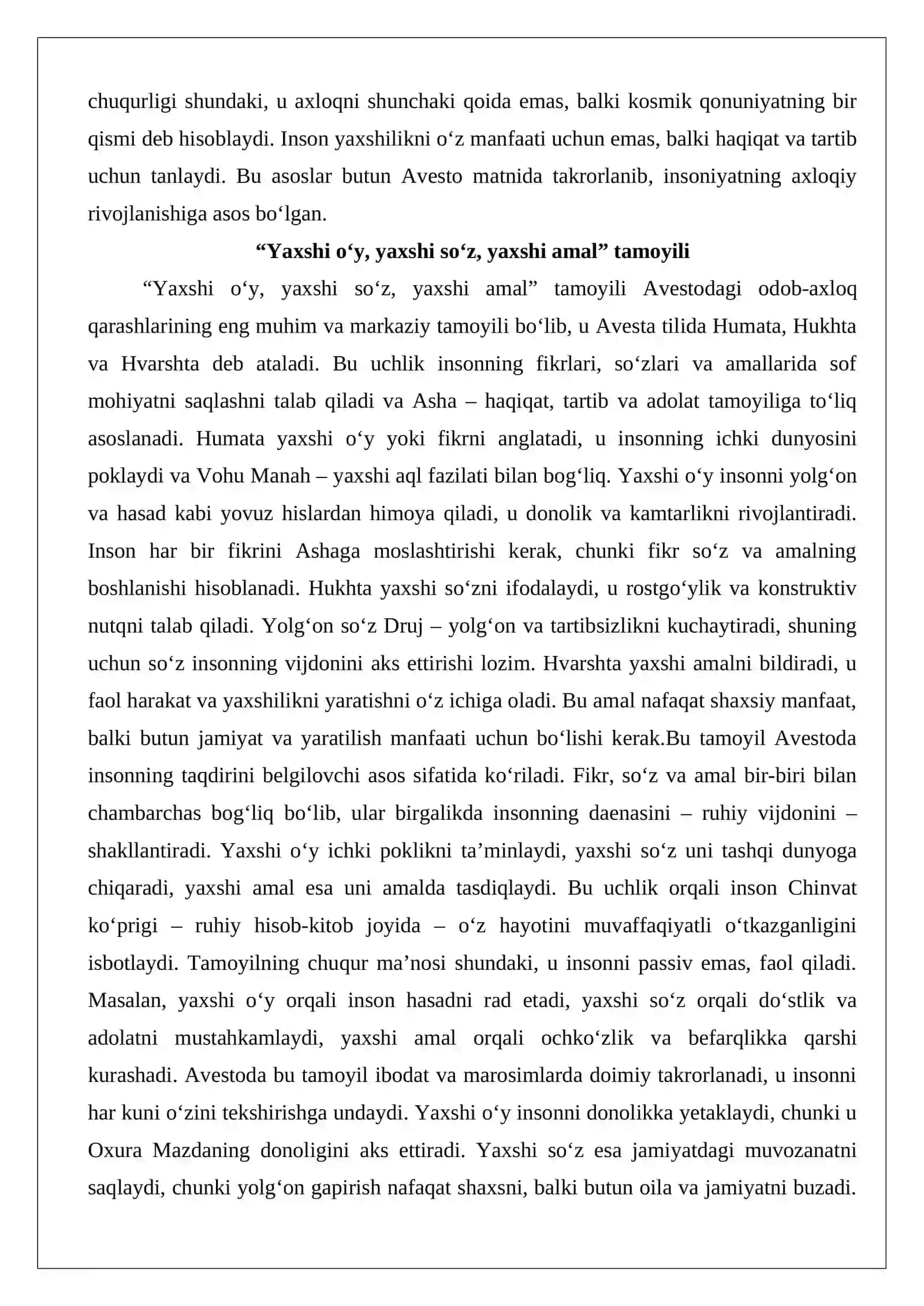 Muqaddas diniy kitoblar (Avesto, Injil, Qur’on Karim)da odob-axloq masalalari 4