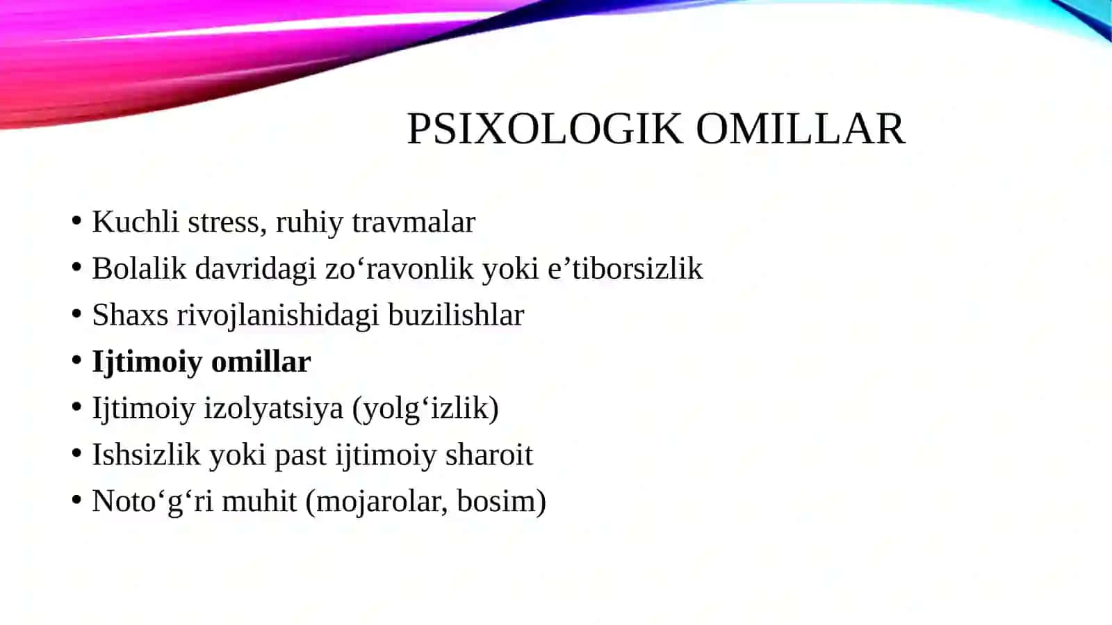 Shizofrenik demensiyanining kelib chiqish sabablari va asoratlari 4