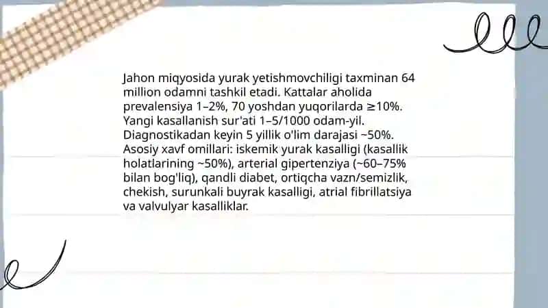 Yurek yetishmovchiligi kasalligi 4