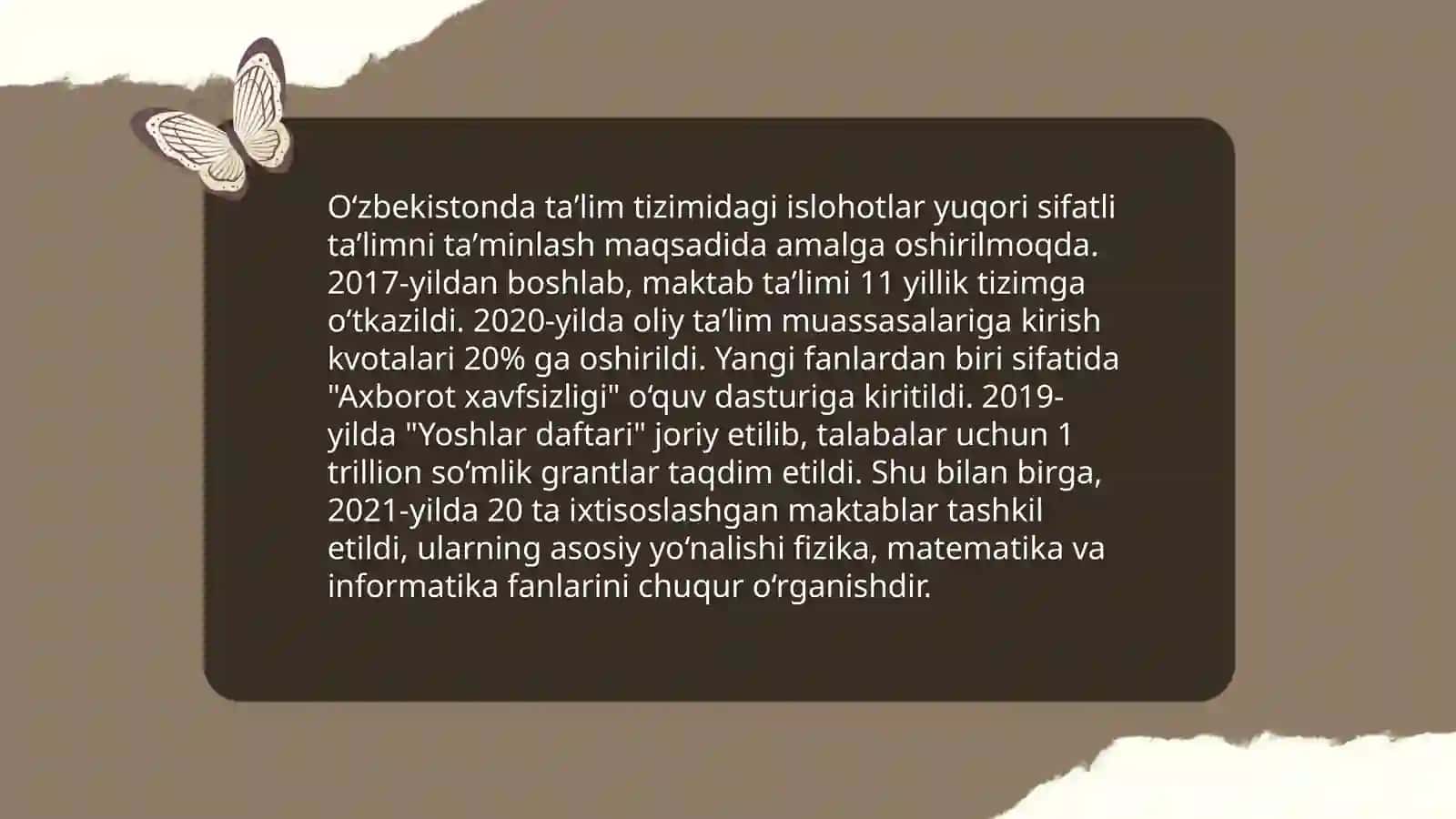 Yangi Oʻzbekistonda amalga oshirilayotgan maʼnaviy oʻzgarishlar 4