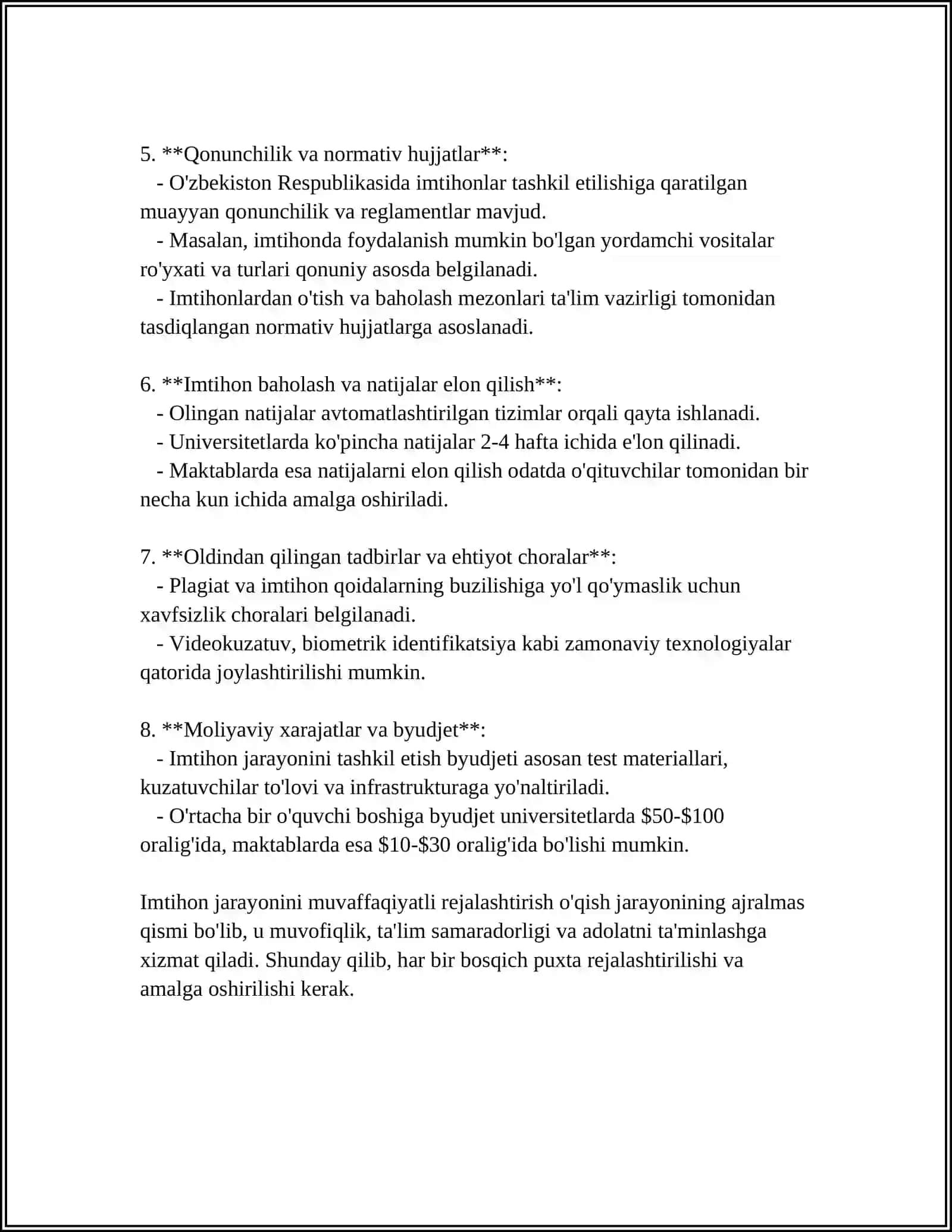 IMTIHON YOKI TEST JARAYONINI BOSHQARISH TIZIMI 4