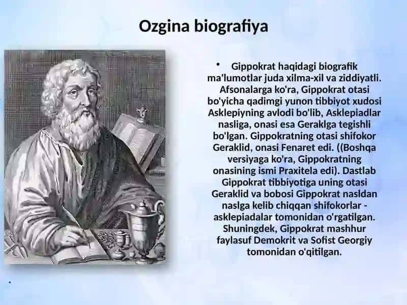 Gippokrat va Galen ularning g'oyalari va amaliy faoliyatlari 4