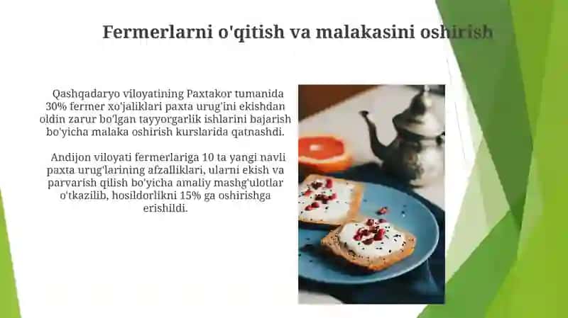 Seleksiya ishlarini kuchaytirish va yangi navlarni yaratish 4