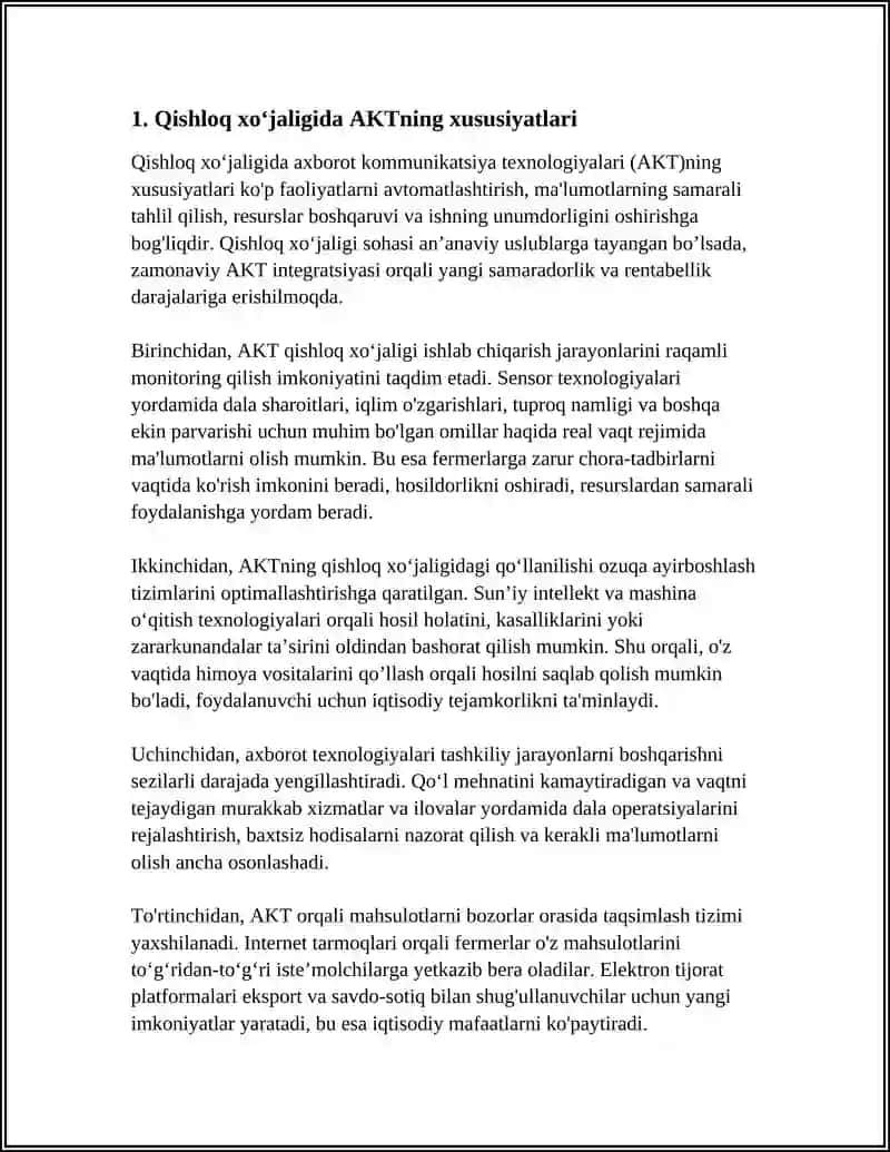 Iqtisodiyotda Axborot Kommunikatsion Texnologiyalari va Tizimlari Fani 4