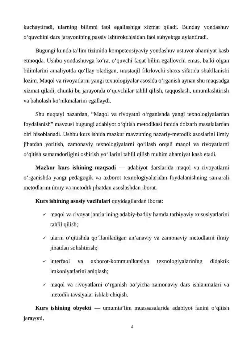 MAQOL VA RIVOYATNI O'RGANISHDA YANGI TEXNOLOGIYALARDAN FOYDALANISH 4