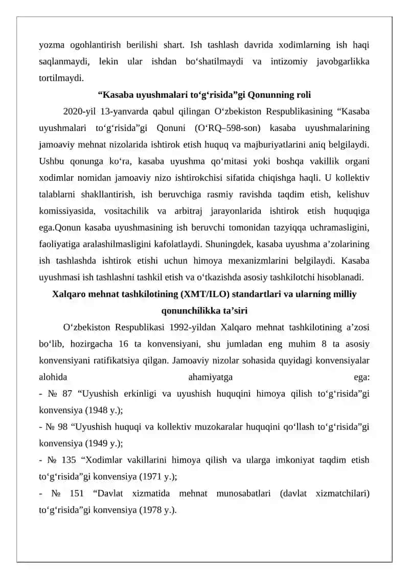 Jamoaviy mehnat nizolari tartibga solish 4