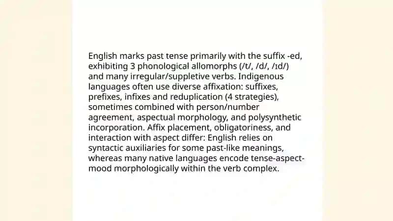 Verb tense systems in English and Native Languages 4