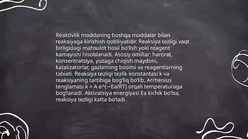 Yuklarning kimyoviy xususiyatlari 4