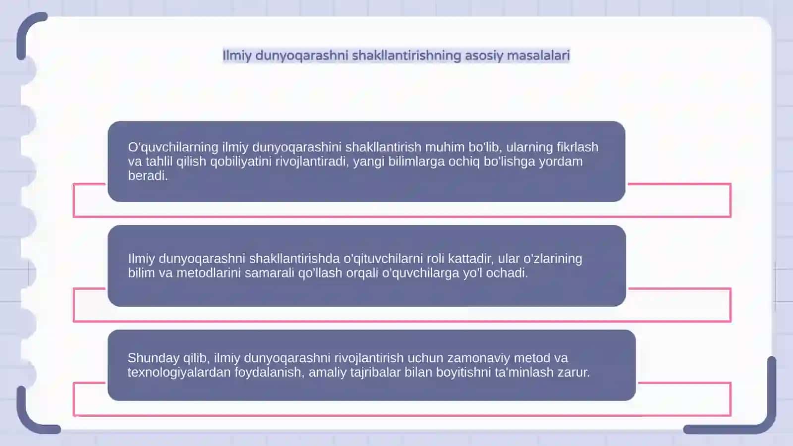 O'quvchilarning ilmiy dunyoqarashini shakilantirish 4